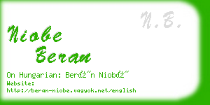 niobe beran business card
